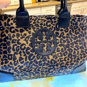 Tory Burch leopard print tote